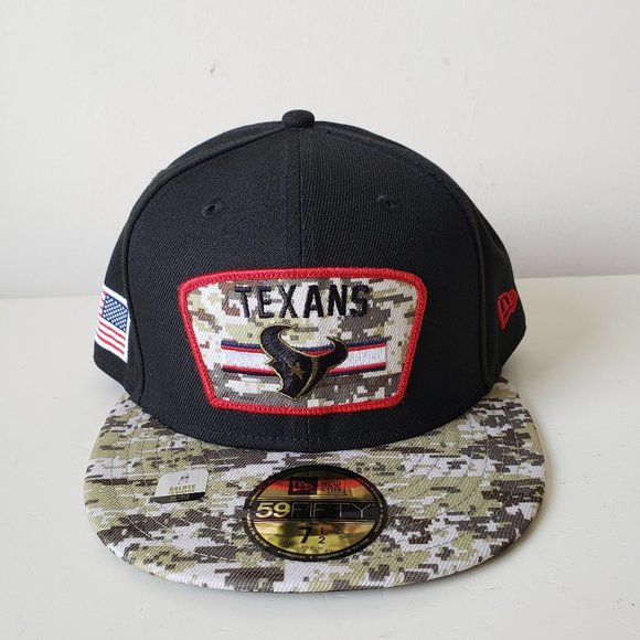 New Era Other - New Era Houston Texans Salute to Service 59Fifty Camo Hat Cap Fitted 7 1/2